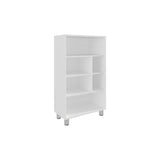 TUHOME Bellagio 40" Tall Four-Tier Base Cabinet with Six Open Cubbies, Modern Storage Unit for Home or Office Organization, Freestanding Organizer for Books, Décor, Supplies and Everyday Essentials with Contemporary Design