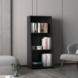 TUHOME Note 47" Tall Modern Ladder Bookcase with Three Open Tier Shelves, Slanted Vertical Design, Space-Saving Freestanding Organizer for Living Room, Bedroom or Home Office Storage, Contemporary Display and Organization Solution