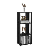 TUHOME Eco 39" Tall Four-Tier Bookcase with Open Shelves, Modern Vertical Storage Cabinet for Living Room, Bedroom or Office, Compact Display Unit for Books, Décor and Everyday Organization with Clean Contemporary Design