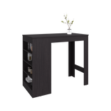 Greer Counter Table with 4 Storage Shelves, Compact Home Bar for Dining Room or Kitchen, Space-Saving Modern Design with Vertical Shelving for Bottles and Glassware Storage, Stylish Entertaining Furniture