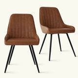 Boston Faux Leather Upholstered Dining Chair (Set of 2)
