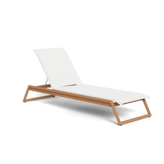 Shop Harbour Breeze Xl Teak Stacking Sun Lounge (Teak Natural / Batyline White)