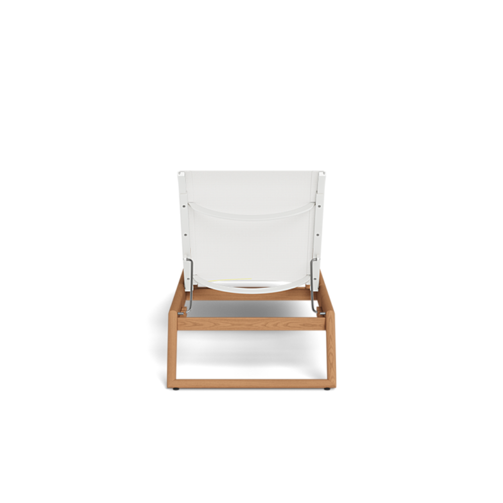 Shop Harbour Breeze Xl Teak Stacking Sun Lounge (Teak Natural / Batyline White)