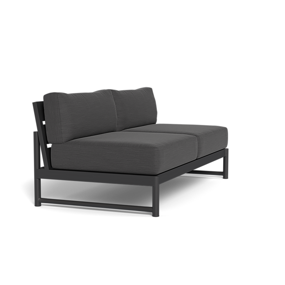 Shop Harbour Breeze Xl 2 Seat Armless Sofa (Aluminum Asteroid / Panama Grafito)