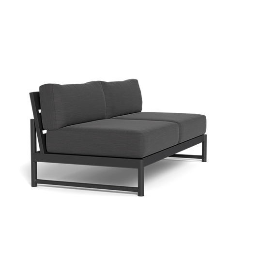 Shop Harbour Breeze Xl 2 Seat Armless Sofa (Aluminum Asteroid / Panama Grafito)