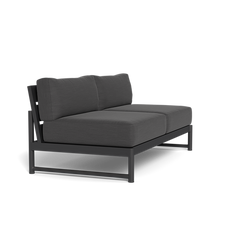 Shop Harbour Breeze Xl 2 Seat Armless Sofa (Aluminum Asteroid / Panama Grafito)