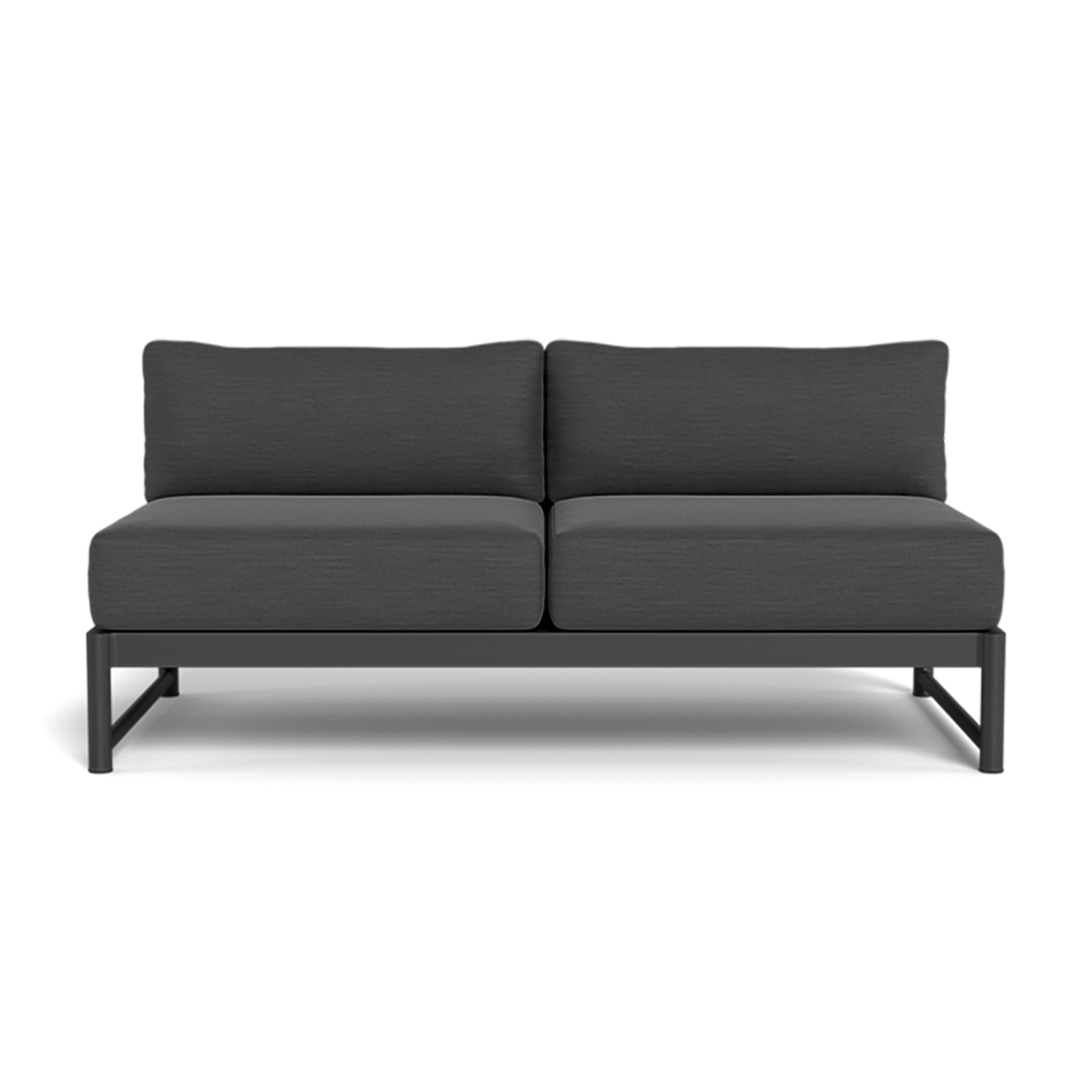 Shop Harbour Breeze Xl 2 Seat Armless Sofa (Aluminum Asteroid / Panama Grafito)