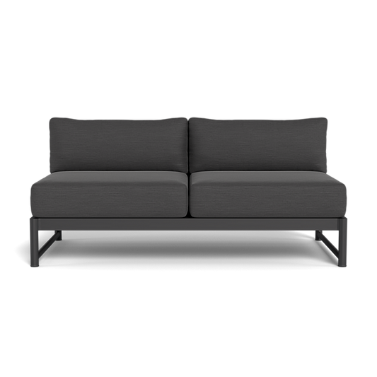 Shop Harbour Breeze Xl 2 Seat Armless Sofa (Aluminum Asteroid / Panama Grafito)