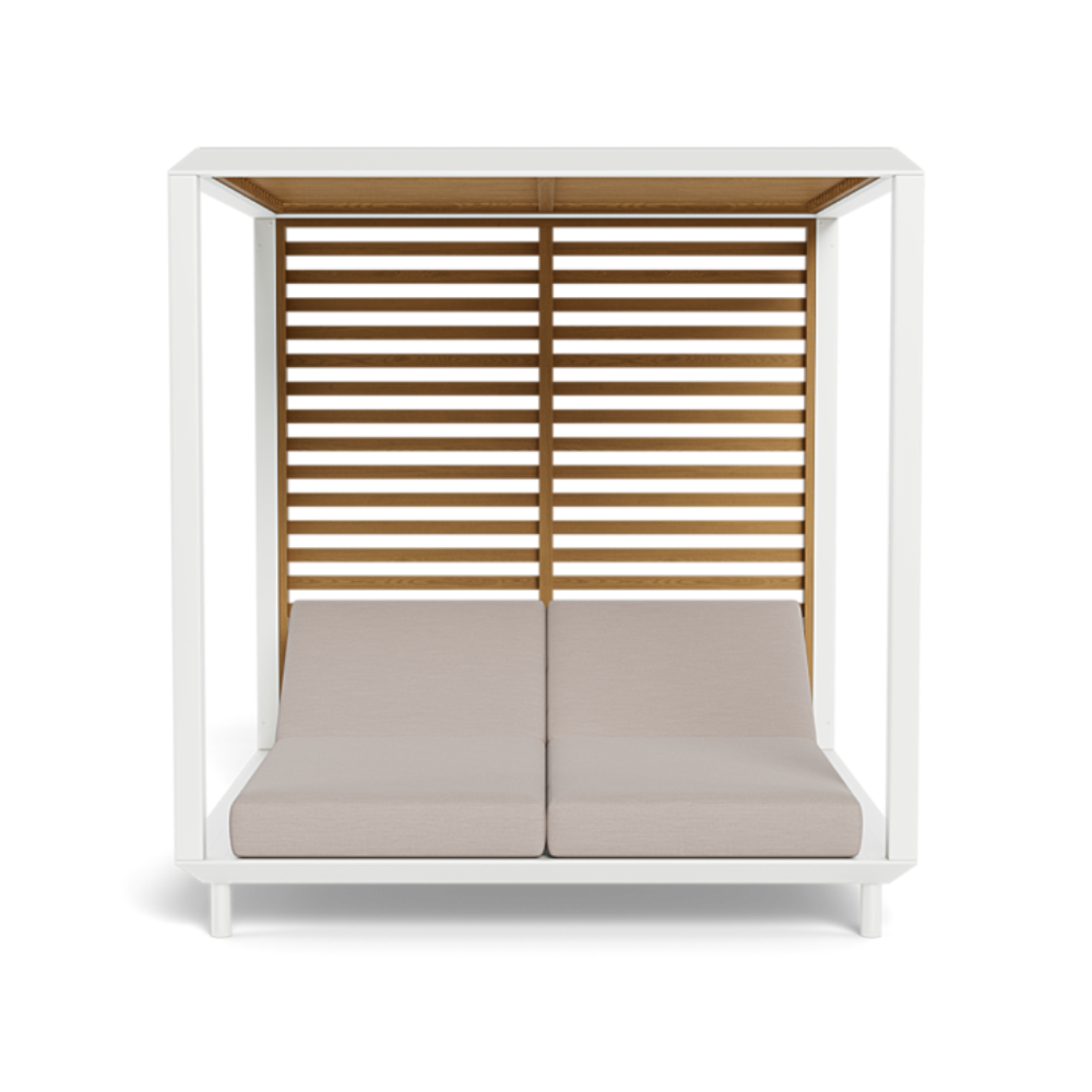 Breeze Xl Cabana (Aluminum White / Panama Marble / Teak Natural)