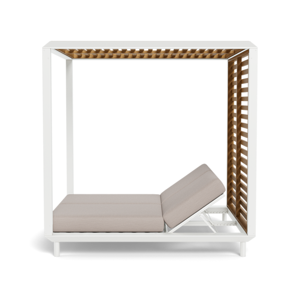 Breeze Xl Cabana (Aluminum White / Panama Marble / Teak Natural)