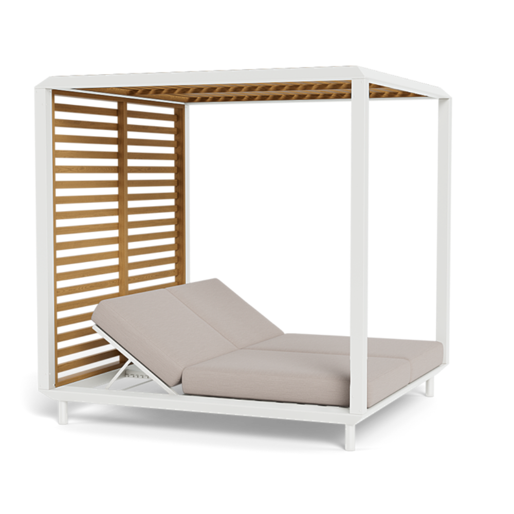 Breeze Xl Cabana (Aluminum White / Panama Marble / Teak Natural)