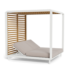 Breeze Xl Cabana (Aluminum White / Panama Marble / Teak Natural)