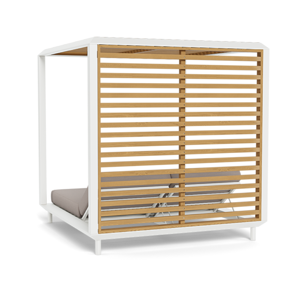 Breeze Xl Cabana (Aluminum White / Panama Marble / Teak Natural)