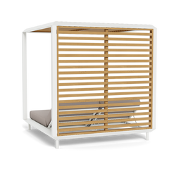 Breeze Xl Cabana (Aluminum White / Panama Marble / Teak Natural)