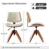 Griselda Adjustable Office Chair with Stable Wooden Structure & Ergonomic Backrest