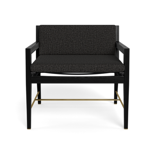 Shop Harbour Byron Lounge Chair (Teak Charcoal / Cast Slate / Batyline Black)