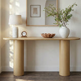 Baguette 60" Modern Oval Solid Wood Console Table
