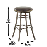 Bali 30" Backless Bar Stool, Swivel