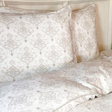 Bamboo Duvet Cover with Shams 3 Piece Set - Damask