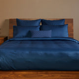 Bamboo Quilted Decorative Pillow - Indigo
