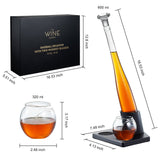 Baseball Themed Whiskey Decanter Set - 20Oz Bat Shaped Decanter