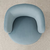 Bella Modern Small Velvet Swivel Barrel Chair (1-Piece)