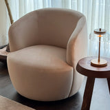 Bella Modern Small Velvet Swivel Barrel Chair (1-Piece)