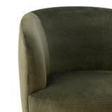 Bella Modern Small Velvet Swivel Barrel Chair (1-Piece)