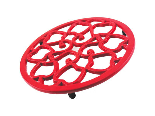 BergHOFF Neo Cast Iron Apple Trivet 7.5", Red