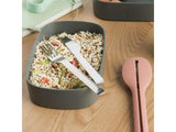 BergHOFF Leo 4Pc 18/10 Stainless Steel Travel Flatware Set & Pink Holder