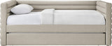 Beverly Twin Daybed with Trundle - Contemporary Design, Soft Vegan Leather, Space-Saving & Stylish