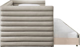 Beverly Twin Daybed with Trundle - Contemporary Design, Soft Vegan Leather, Space-Saving & Stylish