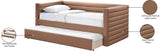 Beverly Twin Daybed with Trundle - Contemporary Design, Soft Vegan Leather, Space-Saving & Stylish