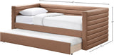 Beverly Twin Daybed with Trundle - Contemporary Design, Soft Vegan Leather, Space-Saving & Stylish