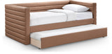 Beverly Twin Daybed with Trundle - Contemporary Design, Soft Vegan Leather, Space-Saving & Stylish
