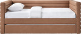 Beverly Twin Daybed with Trundle - Contemporary Design, Soft Vegan Leather, Space-Saving & Stylish