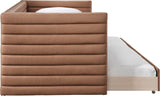 Beverly Twin Daybed with Trundle - Contemporary Design, Soft Vegan Leather, Space-Saving & Stylish