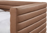 Beverly Twin Daybed with Trundle - Contemporary Design, Soft Vegan Leather, Space-Saving & Stylish