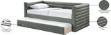 Beverly Twin Daybed with Trundle - Contemporary Design, Soft Vegan Leather, Space-Saving & Stylish