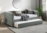 Beverly Twin Daybed with Trundle - Contemporary Design, Soft Vegan Leather, Space-Saving & Stylish