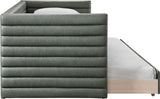 Beverly Twin Daybed with Trundle - Contemporary Design, Soft Vegan Leather, Space-Saving & Stylish