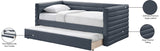 Beverly Twin Daybed with Trundle - Contemporary Design, Soft Vegan Leather, Space-Saving & Stylish