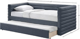 Beverly Twin Daybed with Trundle - Contemporary Design, Soft Vegan Leather, Space-Saving & Stylish