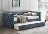Beverly Twin Daybed with Trundle - Contemporary Design, Soft Vegan Leather, Space-Saving & Stylish