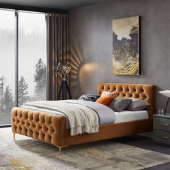 Bailey Velvet Upholstered Platform Bed