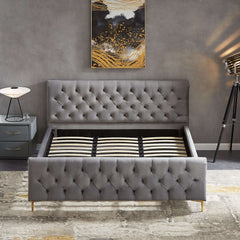 Bailey Velvet Upholstered Platform Bed