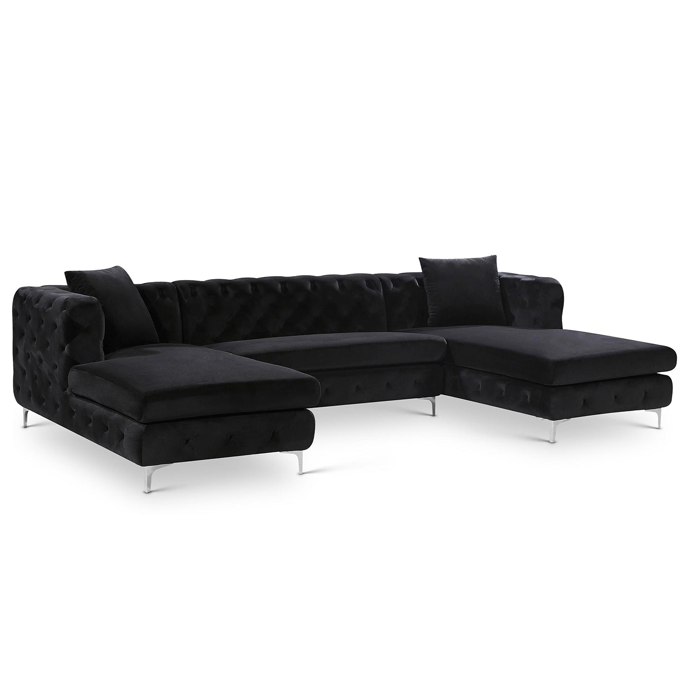 Gail Velvet 3pc. Sectional