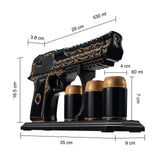 Hand Painted Pistol Whiskey & Wine Decanter by The Wine Savant