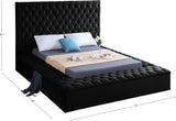 Bliss Contemporary Bed with Deep Tufting, Elegant Upholstery, and Versatile Storage Solutions