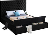 Bliss Contemporary Bed with Deep Tufting, Elegant Upholstery, and Versatile Storage Solutions